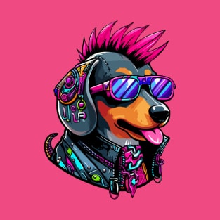 Cyberpunk Doggo Doxie T-Shirt