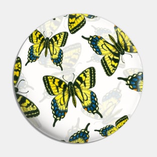 Tiger swallowtail butterfly watercolor pattern Pin