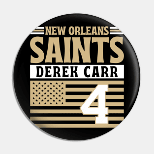 New Orleans Saints Carr 4 American Flag Football Pin