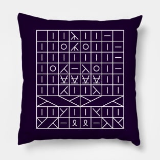 Knitting Pattern Symbols Pillow