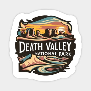 Death Valley National Park Magical Sunset Emblem Magnet