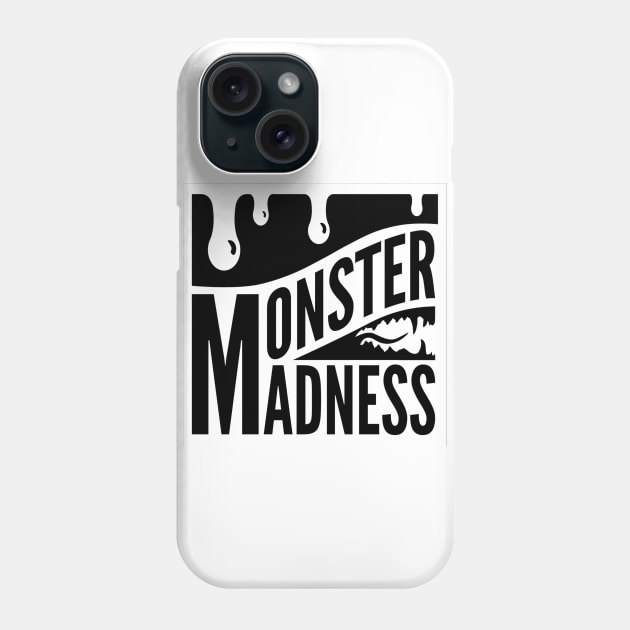 Monster Madness Original Logo - Invert Phone Case by Erika Gwynn