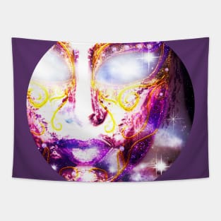 Mysterious Face Mask Tapestry