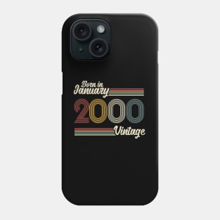 Vintage Born in January 2000 Phone Case