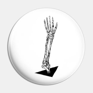 Skeleton Arm Looking For Your Neck Bones Horror Halloween Pin