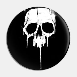 Classic Metal Graffiti Skull - Dripping Paint Graffiti graphic Pin