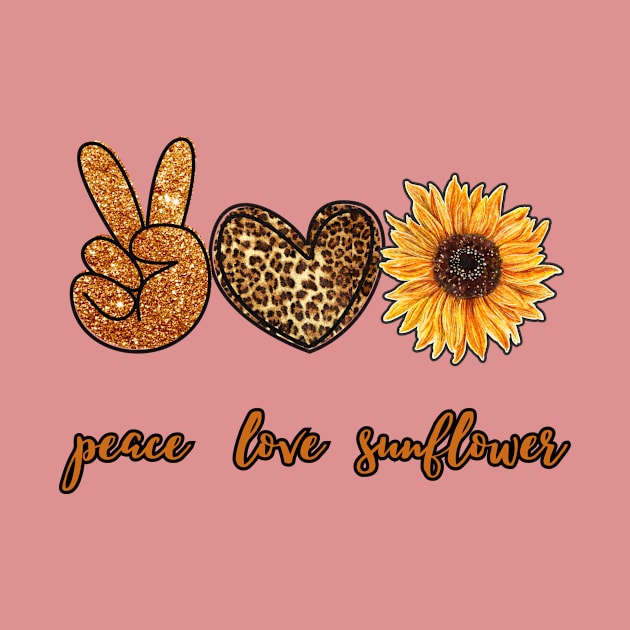 Peace love sunflower by Personalizedname