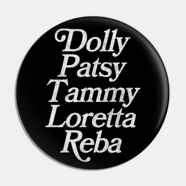 Country Legends  / Retro Style Country Music Fan Gift Pin by DankFutura