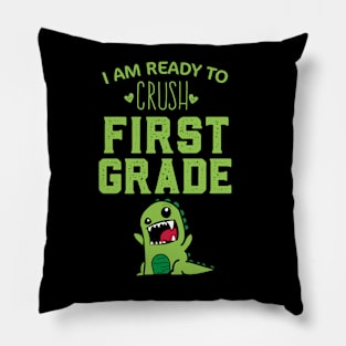 Colorful I Am Ready To Crush First Grade Cute Welcome back to school Teacher Gift For Students kindergarten high school teen girls Pillow