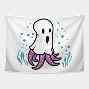 Ghost Octopus Tapestry