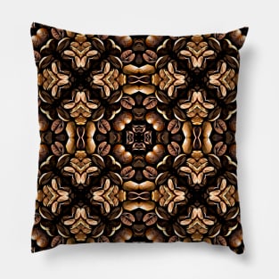 Brown Roasted Coffee Beans Pattern 5 Pillow