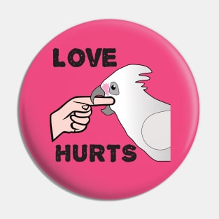 Love Hurts - Bare Eyed Cockatoo Parrot Pin