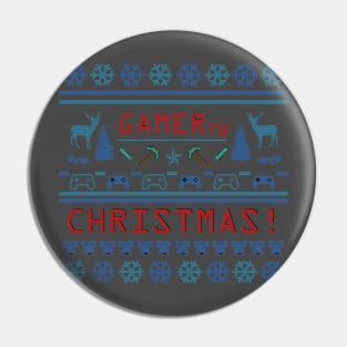 Christmas Cool Colours Ugly Sweater Pin