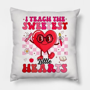 I Teach The Sweetest Little Hearts Valentines Day Teachers Pillow