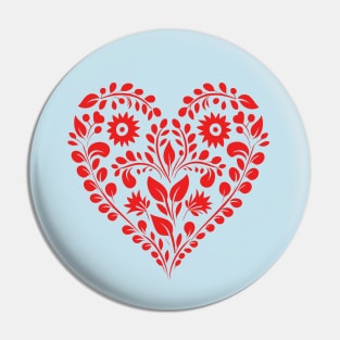 A Scandinavian Valentines Heart Pin