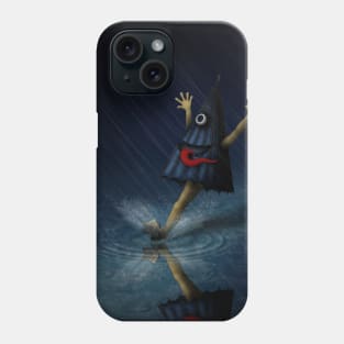 Kasa Obake Japanese Umbrella Ghost Enjoying A Rainy Day Phone Case