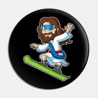 Snowboard Jesus Lover Pin