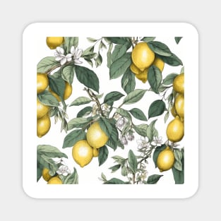 Lemon Fruit Summer Botanicals Magnet