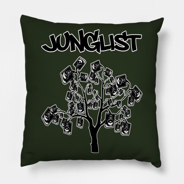 Junglist- Boomtree Pillow by AutotelicArt