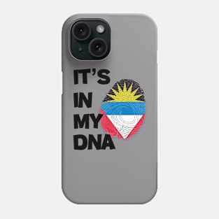 Flag of antigua barbuda in fingerprint Phone Case