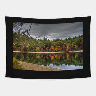 Walden Pond Fall Foliage Concord MA Tapestry