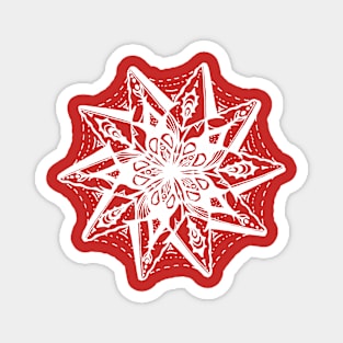 Star Tangles 1 White - An Aussie Tangle  by Heather Holland - See Product Notes for Colour Options Magnet