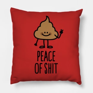 Peace of shit Piece of shit pun shit emoticon Pillow