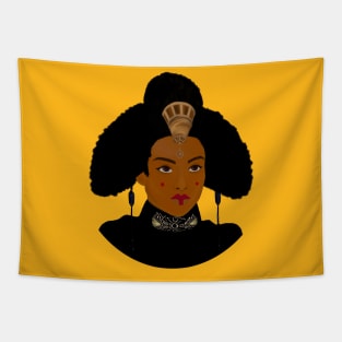 Afro Space Queen Tapestry