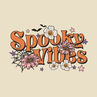 Spooky Vibes Groovy Halloween T-Shirt