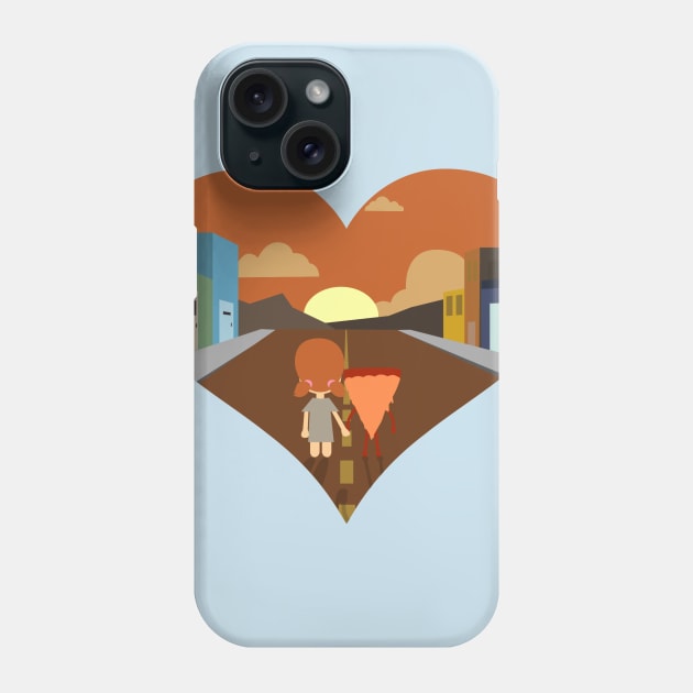 Pizza and Ginger Girl love Phone Case by Mendel