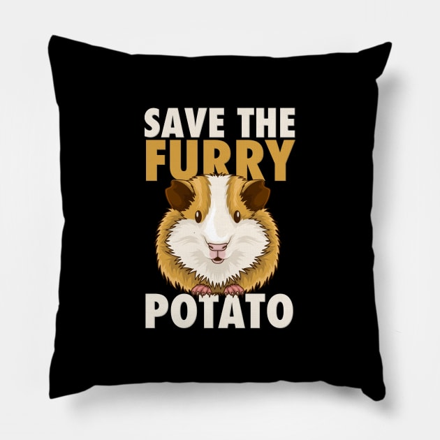 Furry Potato T-Shirt guinea pig lover gift Pillow by biNutz