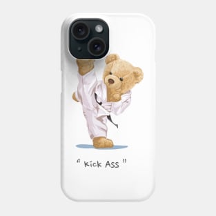 Cute bear design "Kick Ass" Phone Case