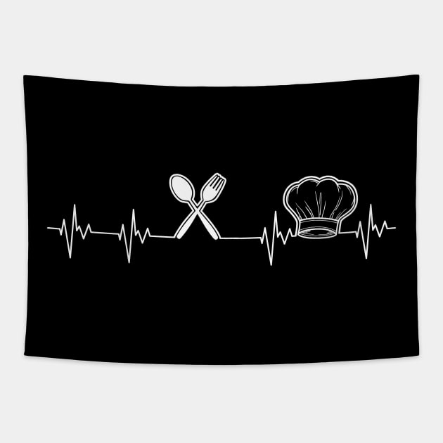 Chef heartbeat Tapestry by captainmood