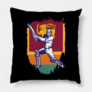 Sri Lanka Cricket Player Batsman Design Pillow