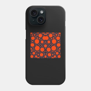 Bright Orange Aesthetic Fractal Bubbles Pattern Phone Case