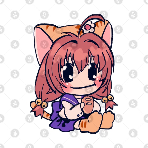 Mudwizard draws pink pastel puchiko eating bread / di gi charat by mudwizard