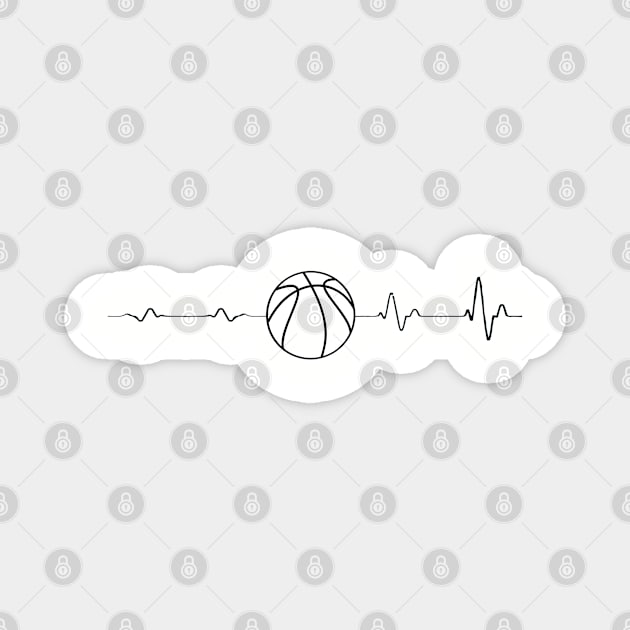 Basketball pulse - Perfect gift for a basket coach. Perfect present for mom mother dad father friend him or her Magnet by SerenityByAlex