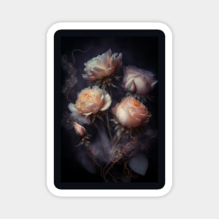 Iridescent pastel roses 10 Magnet