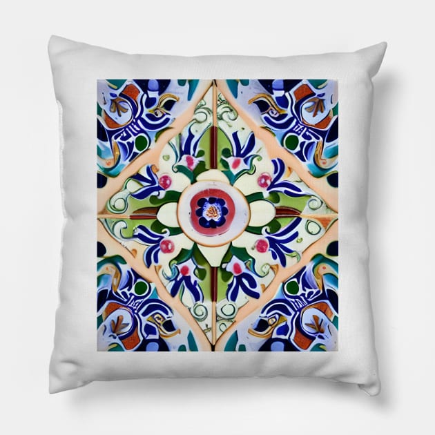 Tuscany Floral Design Pillow by AlienMirror