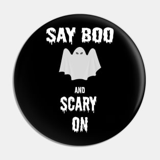 Halloween Say Boo Ghost Pin