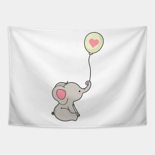 Elephant & Balloon with Heart Tapestry