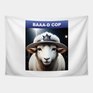 Just a Sheep Baaa-d cop Tapestry