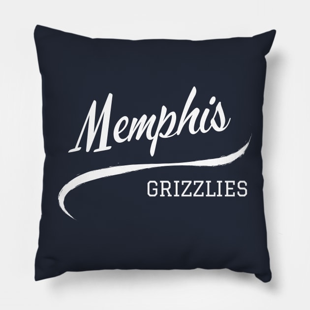 Grizzlies Retro Pillow by CityTeeDesigns
