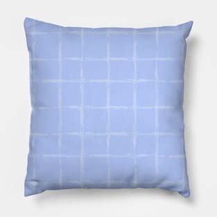 Pastel Baby blue Grid Pillow