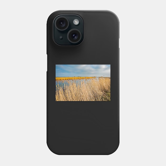 View over the River Yare in Acle on the Norfolk Broads Phone Case by yackers1