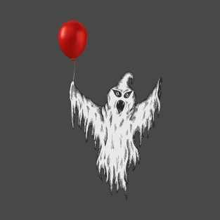 The Red Balloon Ghost for Halloween T-Shirt