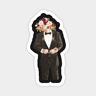 Suit and Flowers Magnet