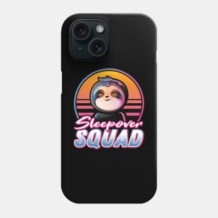 Sleepover Squad Kawaii Sloth Sunset Retro Phone Case