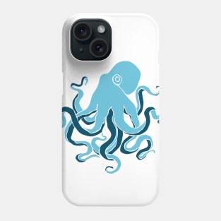 Blue octopus. Phone Case