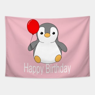 Penguin - Happy Birthday Tapestry